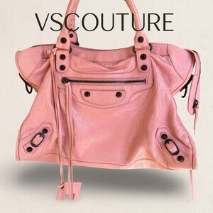💗 Authentic Balenciaga Classic City Bag – Pink Lambskin 🖤